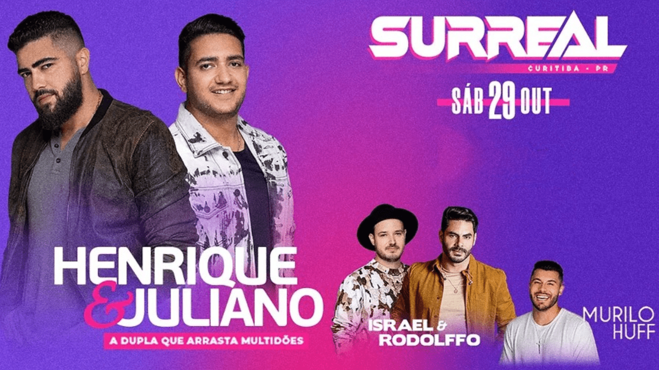 Henrique e Juliano Surreal Curitiba 2022 Cupom de Desconto