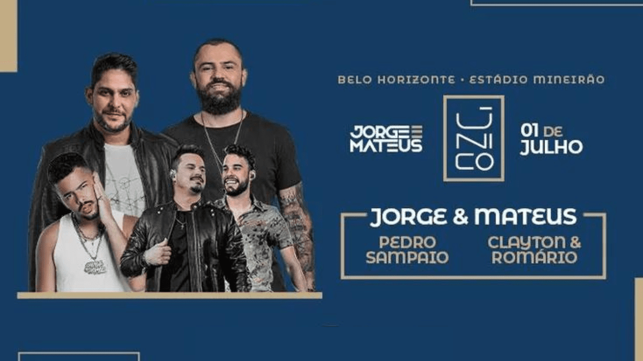 Jorge e Mateus Único 2023 -Belo Horizonte- Início das Vendas