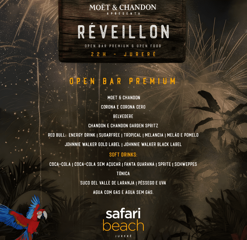 Réveillon Safari Beach Jurerê 2025/2026 2