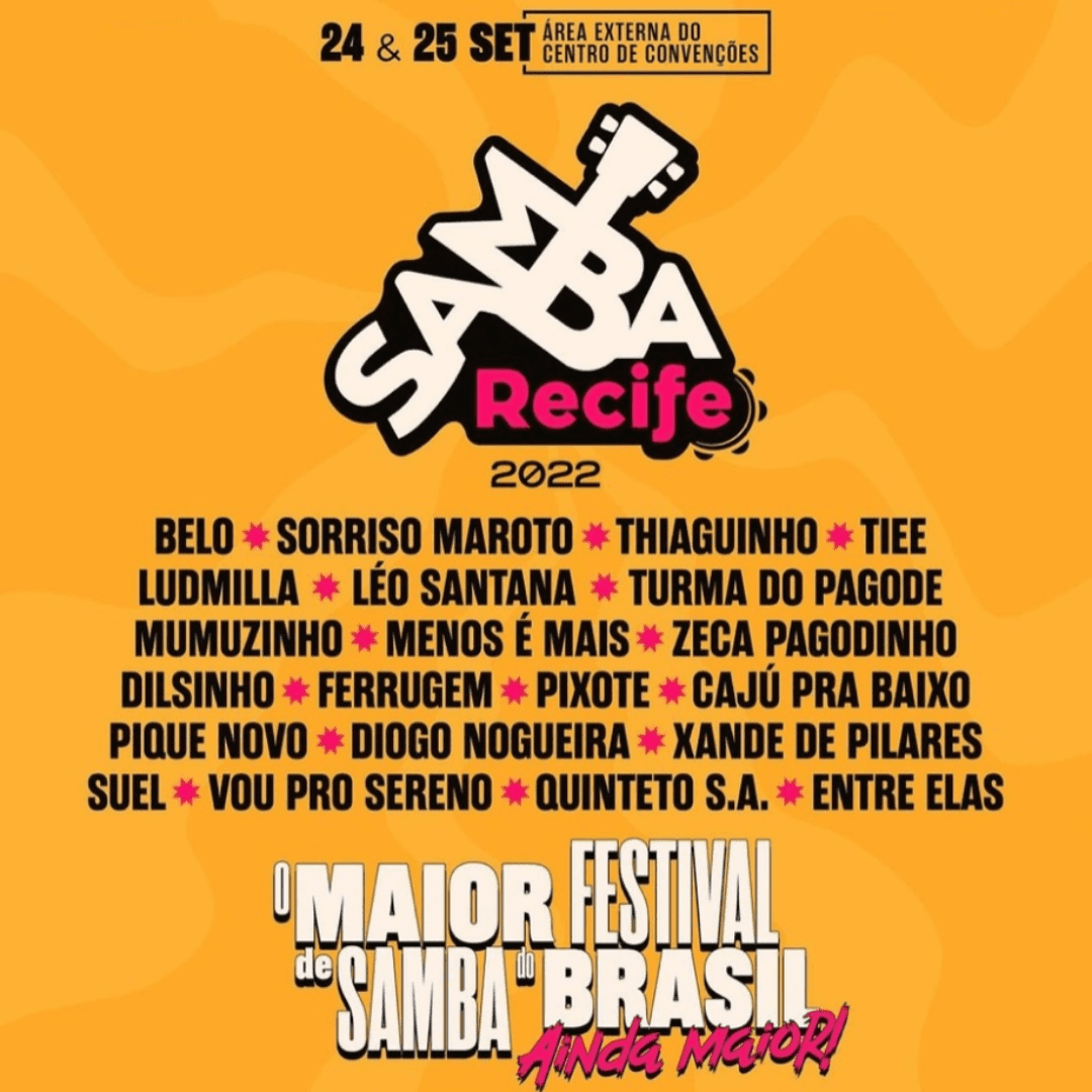 Samba Recife 2022 - Atrações Confirmadas 1